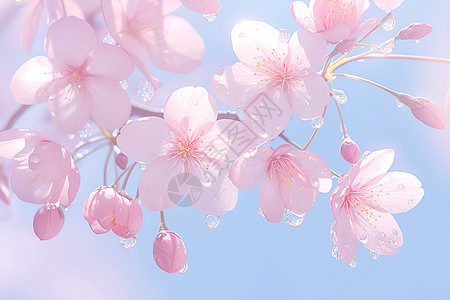 春日的粉樱图片