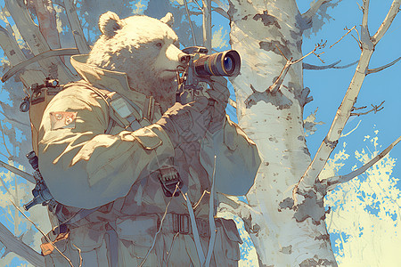 森林中的熊摄影师图片