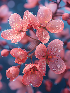 春日花园的粉色樱花图片