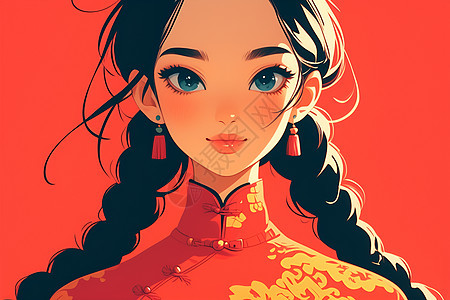 中式美丽少女图片