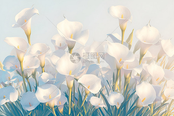 一串白色鲜花图片