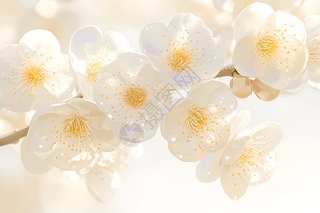 展示的美丽白梅花图片