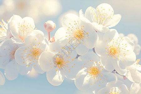 盛开的白梅花图片