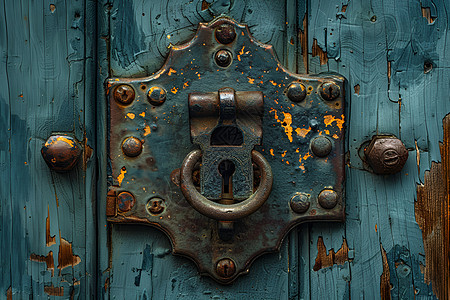 木门与传统的门锁图片