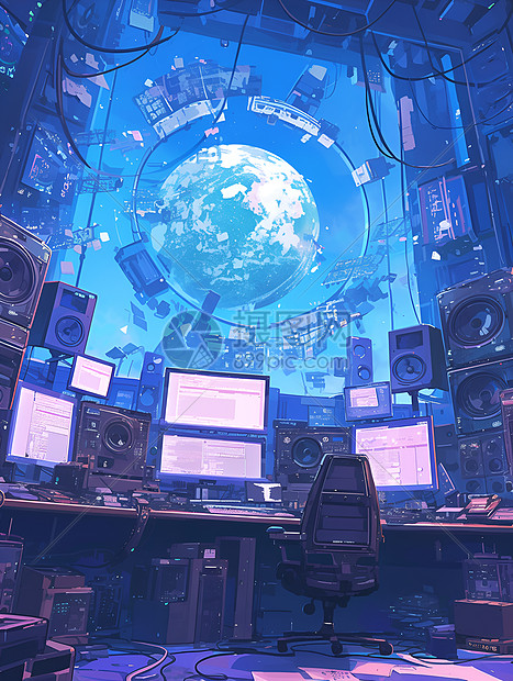 网络科技时代插画图片下载-正版图片601190814-摄图网