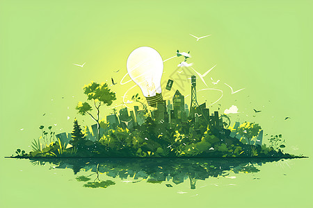 可持续能源灯泡图片