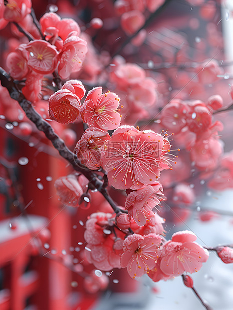 树枝上的梅花图片