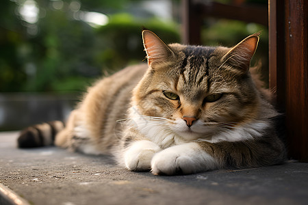 懒洋洋的小猫图片