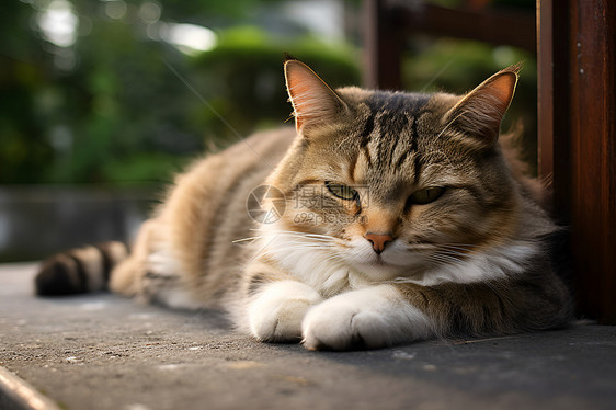 懒洋洋的小猫图片