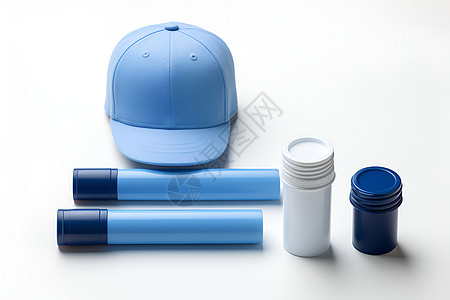 蓝帽子与管子图片