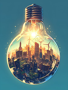 展示的新能源科技灯泡图片