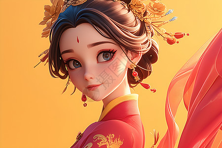 绘画的古风少女（去掉梦幻）图片