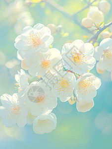盛开的美丽白花图片