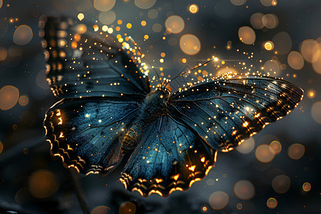 蓝色蝴蝶的幻境图片