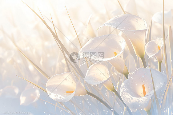 漂亮的白色花卉图片