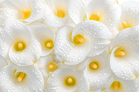 花卉上的水滴艺术插图图片