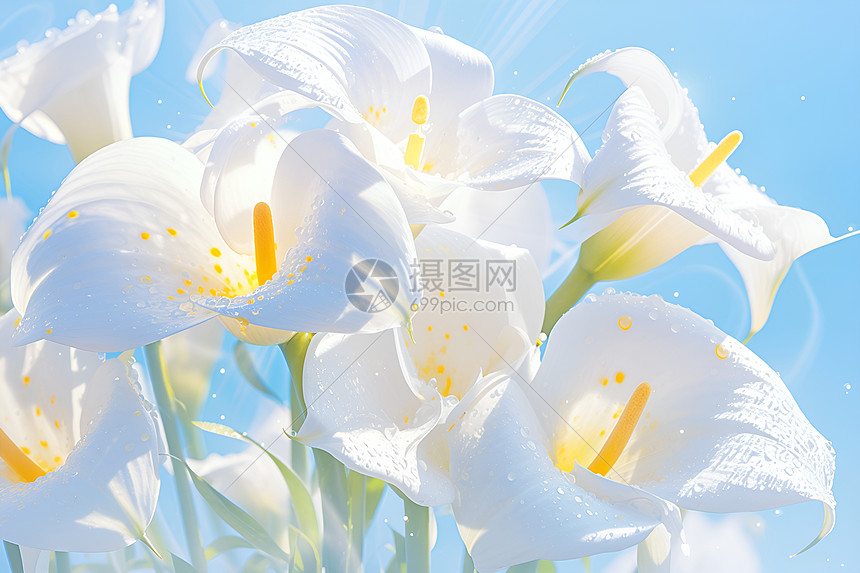 白色的美丽花卉图片