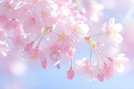 魅力的粉色樱花图片