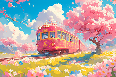 春日仙境的火车图片