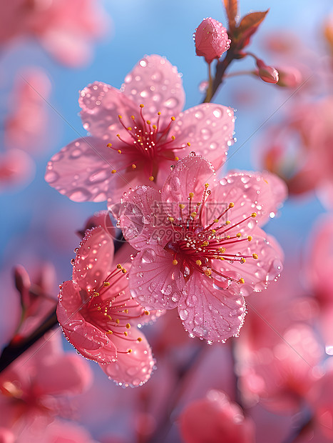 粉色美丽的桃花图片