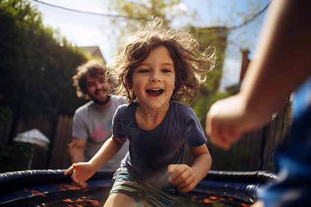 快乐游戏的孩子背景图片