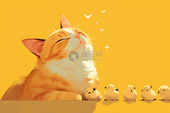 阳光下的猫咪图片