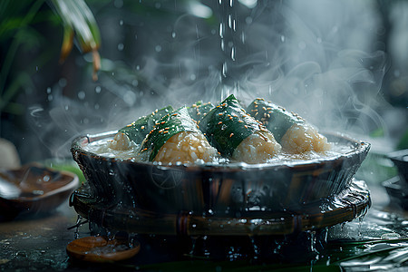 香气四溢的美食粽子图片