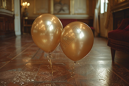 金色的简约气球图片
