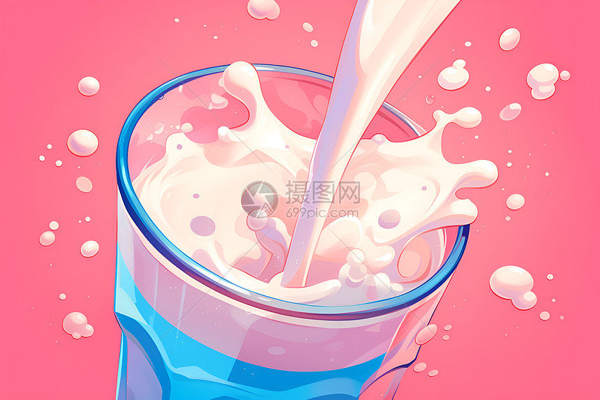 杯中的牛奶图片