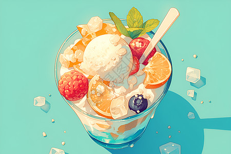 夏日的冰淇淋图片