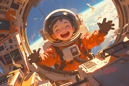 宇航员的微笑图片