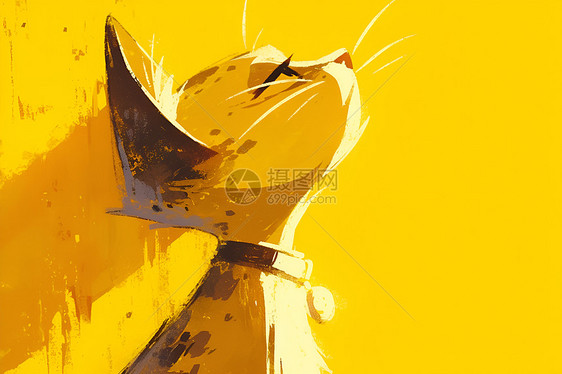 手绘猫咪插画图片