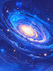 宇宙蓝色银河图片