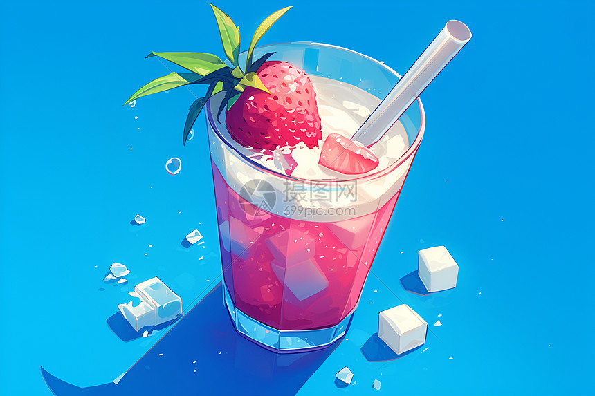 夏日清凉果汁图片