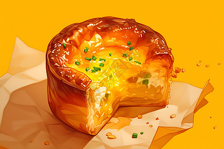 完美烘烤的蛋挞背景图片