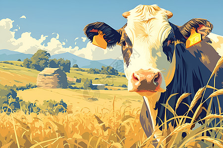 田园环境中的奶牛图片