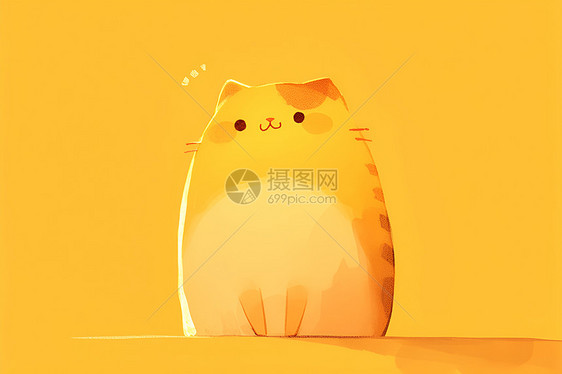 简约风格的卡通猫咪图片