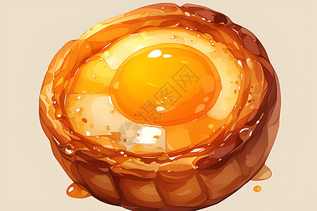美味金黄的蛋挞背景图片