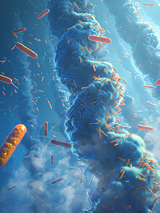 微观世界中的细菌图片
