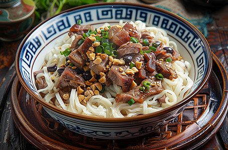 鸭肉黑豆白面图片