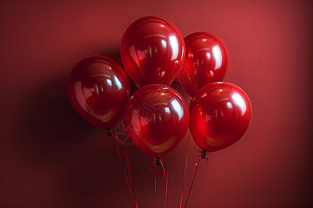 红色气球背景图片