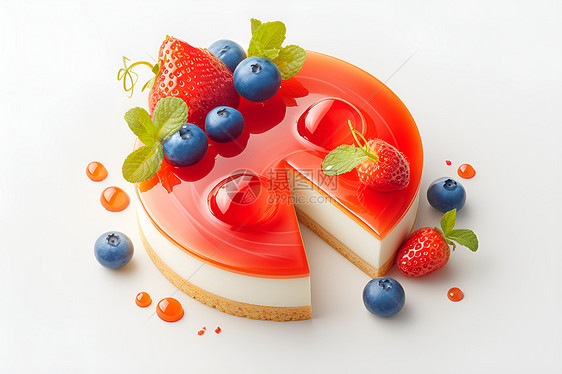 一个红色的美味蛋糕图片