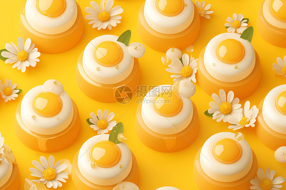 黄色的美味蛋糕图片
