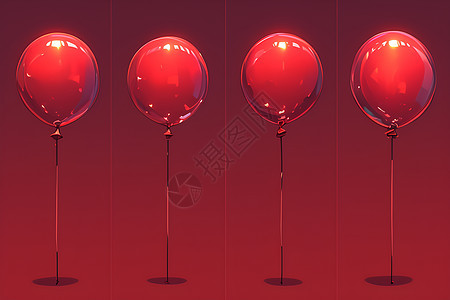 四个悬浮的气球图片