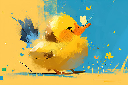 可爱的小鸭子涂鸦图片