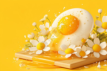 夏日蛋香背景图片