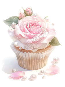 花卉造型的蛋糕背景图片
