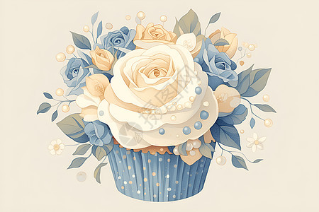 蛋糕上的花卉图片