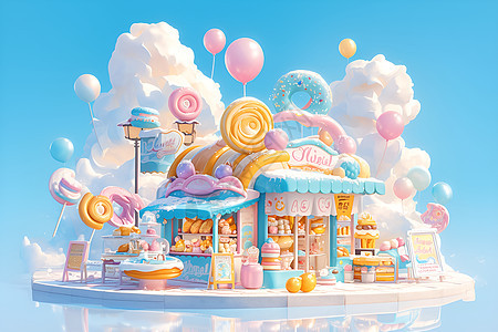 梦幻的糖果屋图片