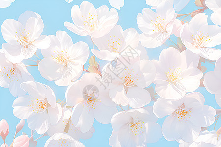 洁白的花朵背景图片